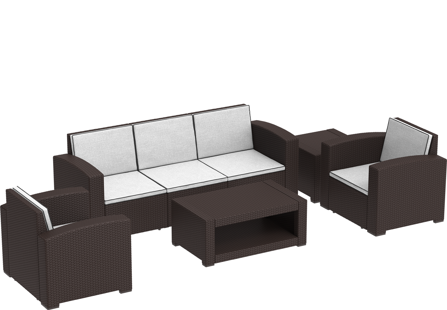 Cedarattan 5-seater Lounge Set with Cushions