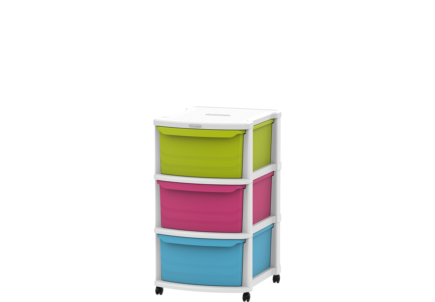 3 Tiers Multipurpose Storage Cabinet with Wheels