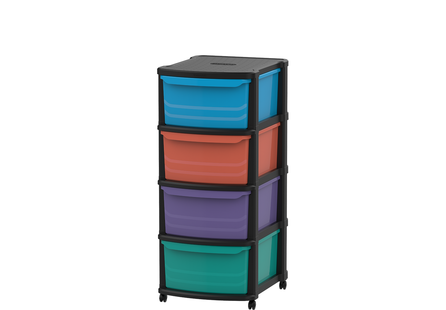 4 Tiers Multipurpose Storage Cabinet with Wheels