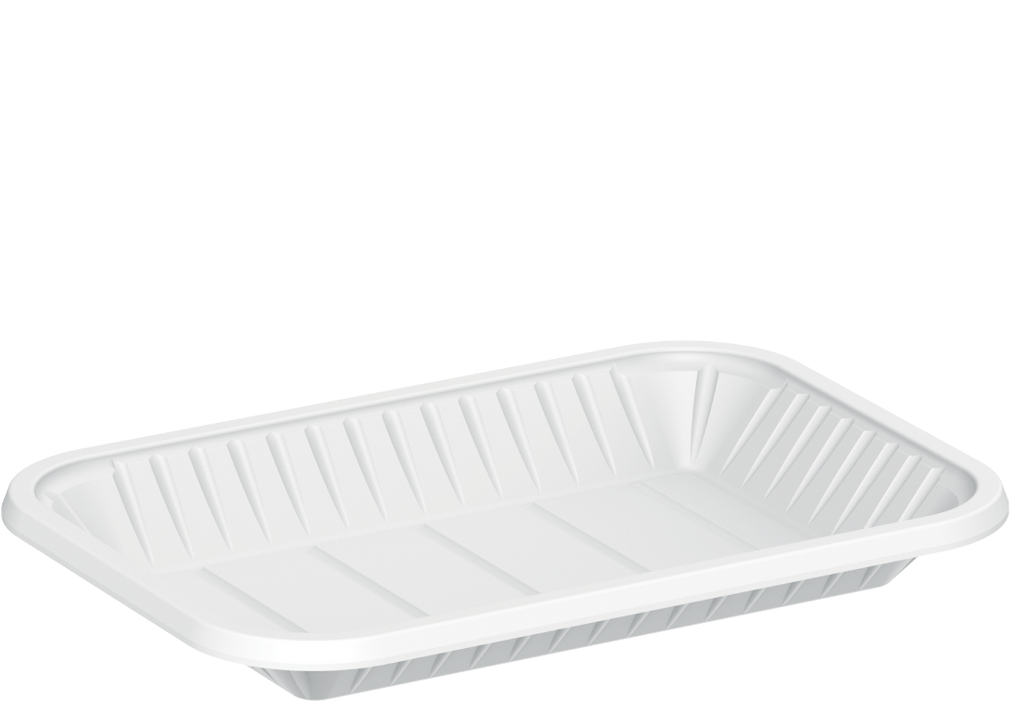 330 ml White Plastic Rectangular Trays 10 kg