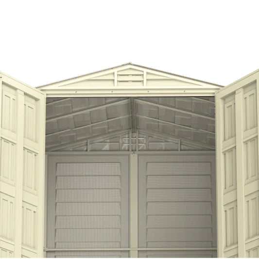 YardMate PLUS 5x8ft 250 x 161 x 210 cm Resin Garden Storage Shed with Shelving Rack 4