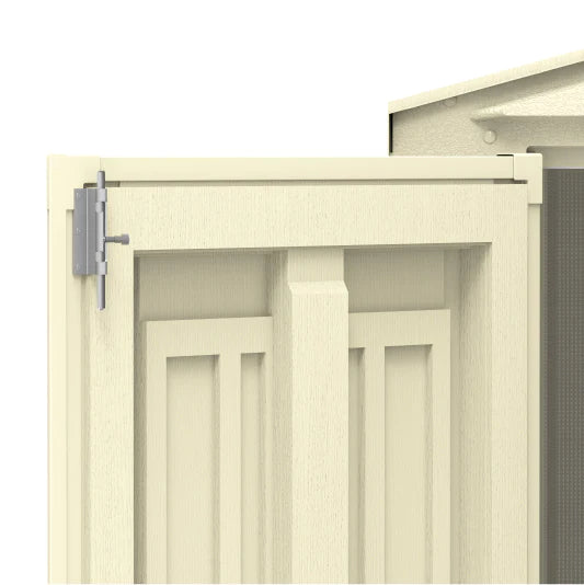 YardMate PLUS 5x8ft 250 x 161 x 210 cm Resin Garden Storage Shed with Shelving Rack 4