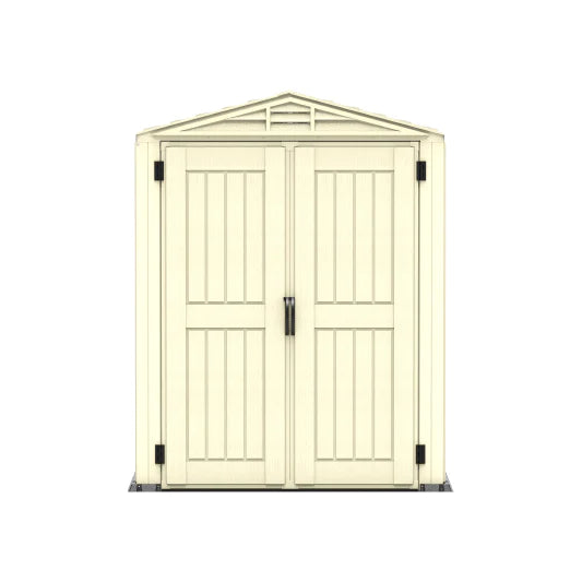 YardMate PLUS 5x8ft 250 x 161 x 210 cm Resin Garden Storage Shed with Shelving Rack 4