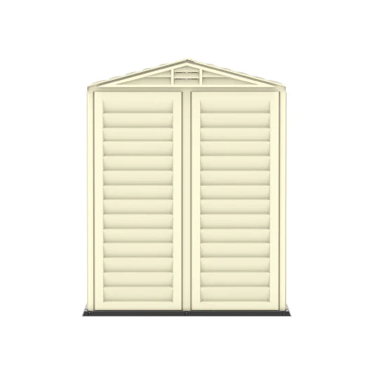 YardMate PLUS 5x8ft 250 x 161 x 210 cm Resin Garden Storage Shed with Shelving Rack 4