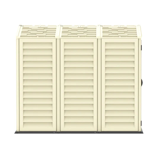 YardMate PLUS 5x8ft 250 x 161 x 210 cm Resin Garden Storage Shed with Shelving Rack 4