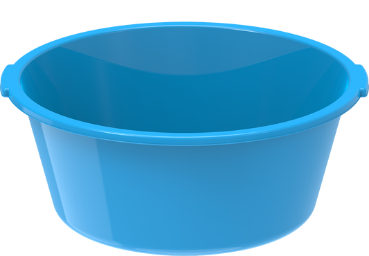 Plastic Deep Basin Tub 26L Blue