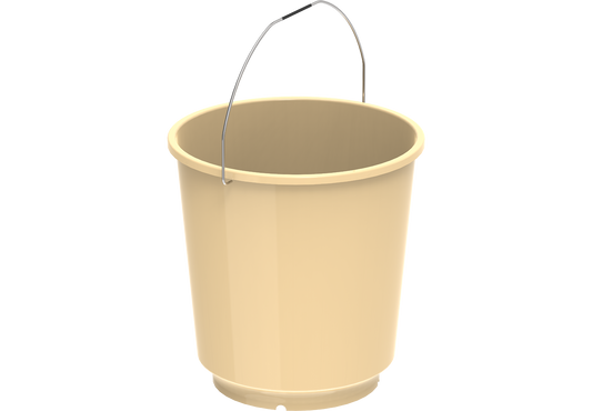 Plastic Round Bucket with Handle EX-100 26L Ivory