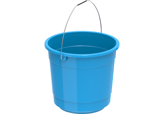 Plastic Round Bucket with Handle EX-40 10L Blue