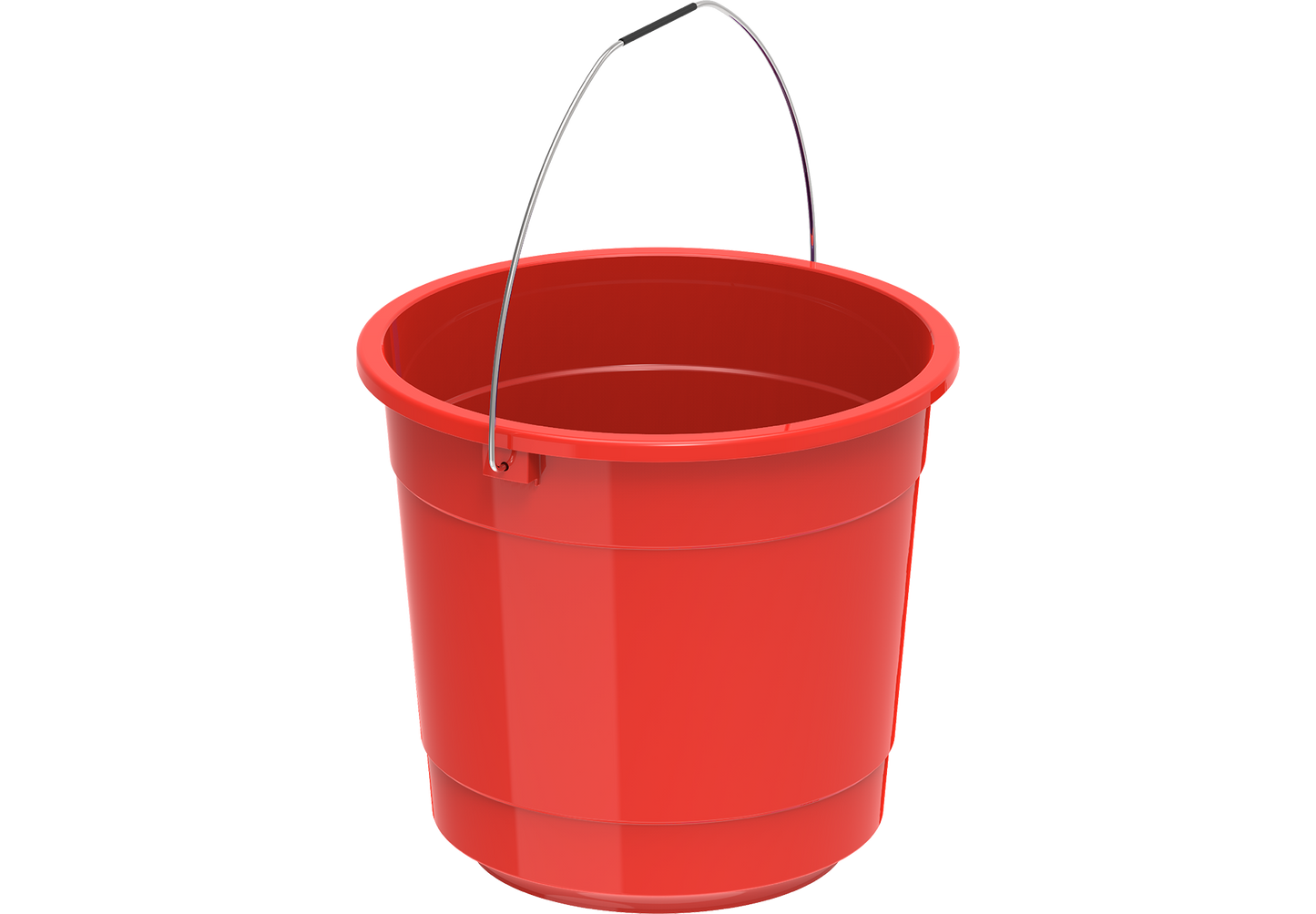 Plastic Bucket with Steel Handle