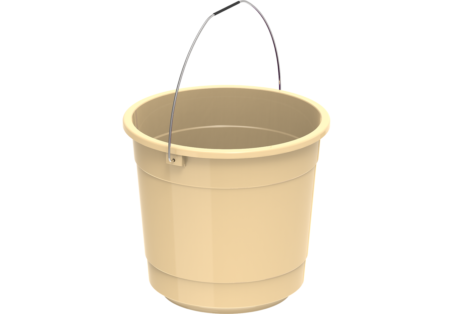 Plastic Bucket with Steel Handle
