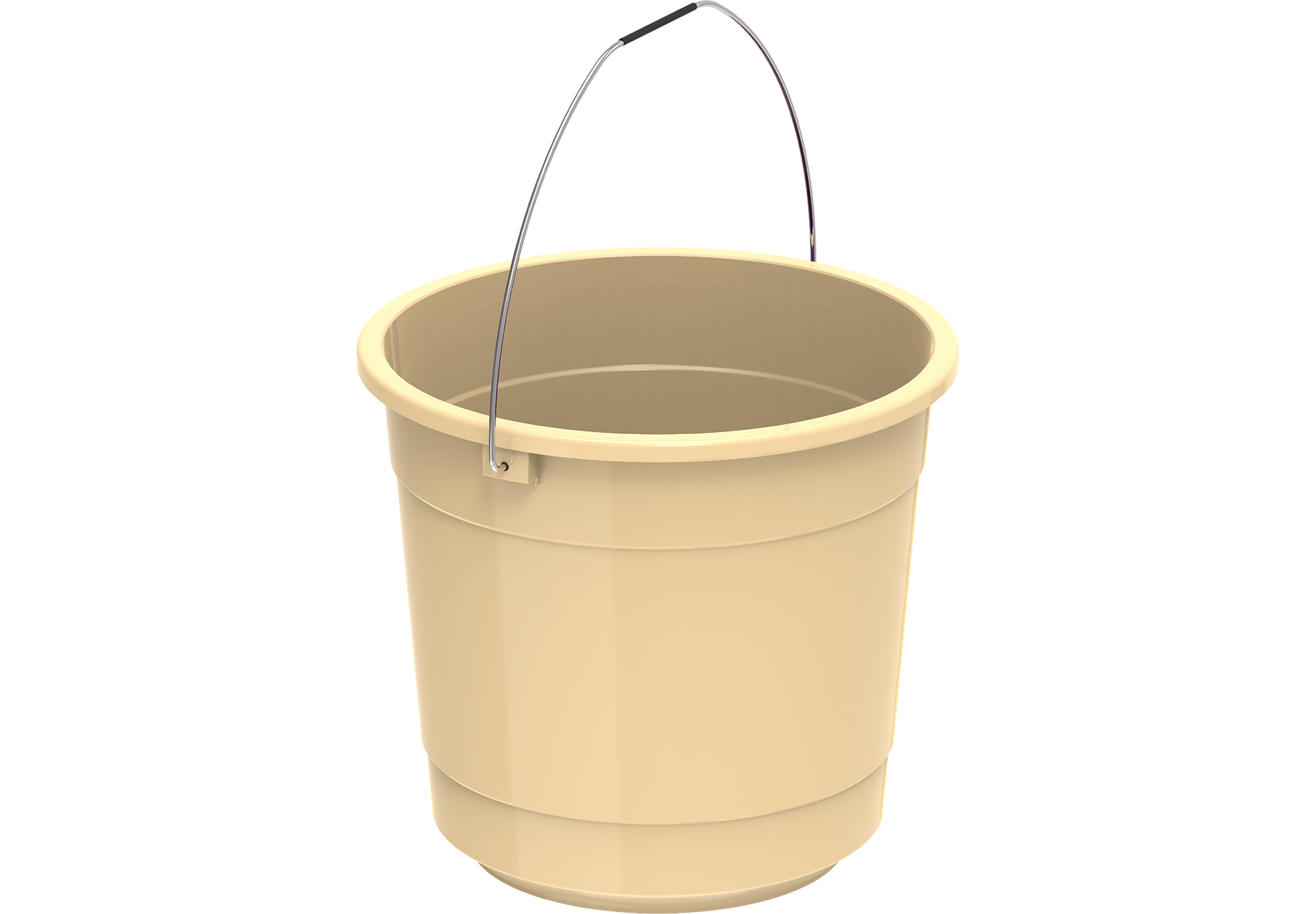 Plastic Bucket with Steel Handle