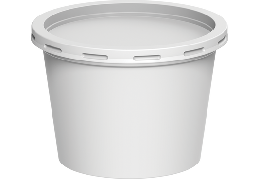 500 ml Carton of 1000 Plastic White Catering Containers with White Lids