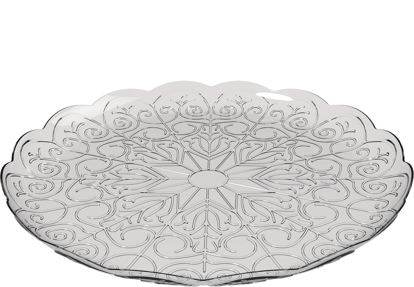 24 cm Crystal Round Plates 10 kg
