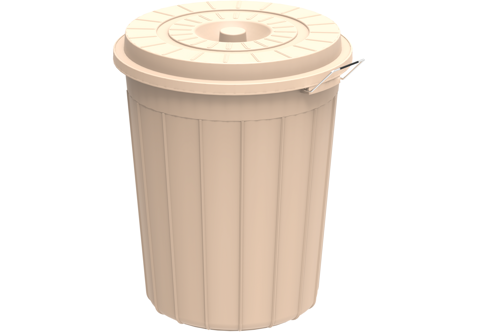 Plastic Large Drum 80L with Lid Ivory