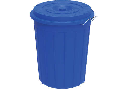 Plastic Large Drum 80L with Lid Blue