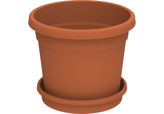 12" Round Flowerpot with Tray