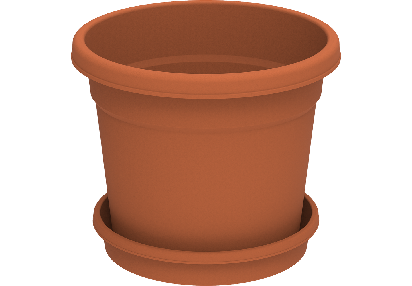 14" ROUND FLOWERPOT WITH TRAY