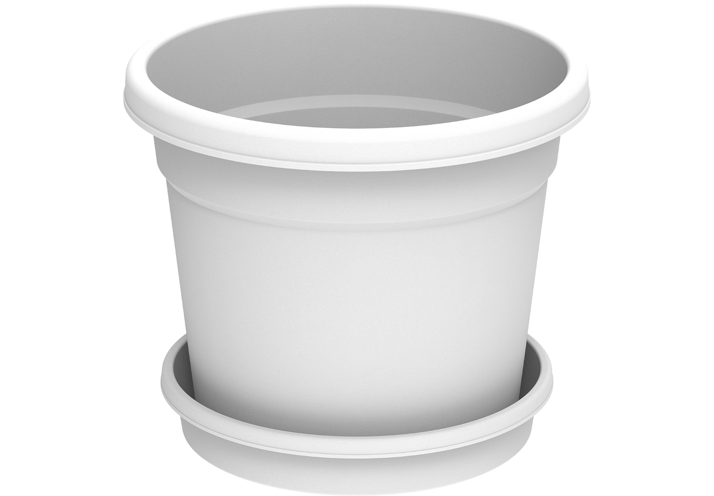 14" ROUND FLOWERPOT WITH TRAY