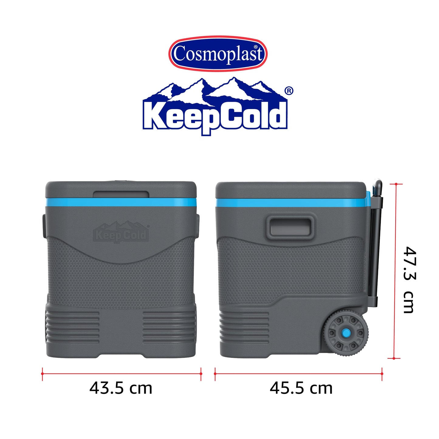 45L KeepCold Picnic Trolley Icebox with Umbrella Holder