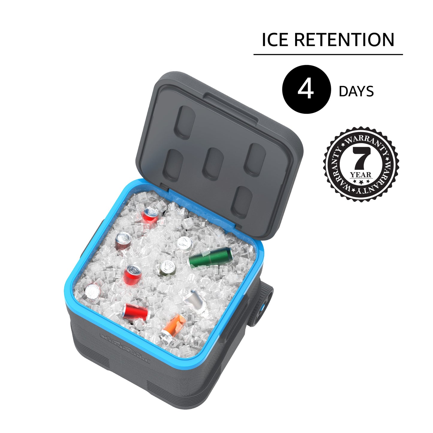 45L KeepCold Picnic Trolley Icebox with Umbrella Holder