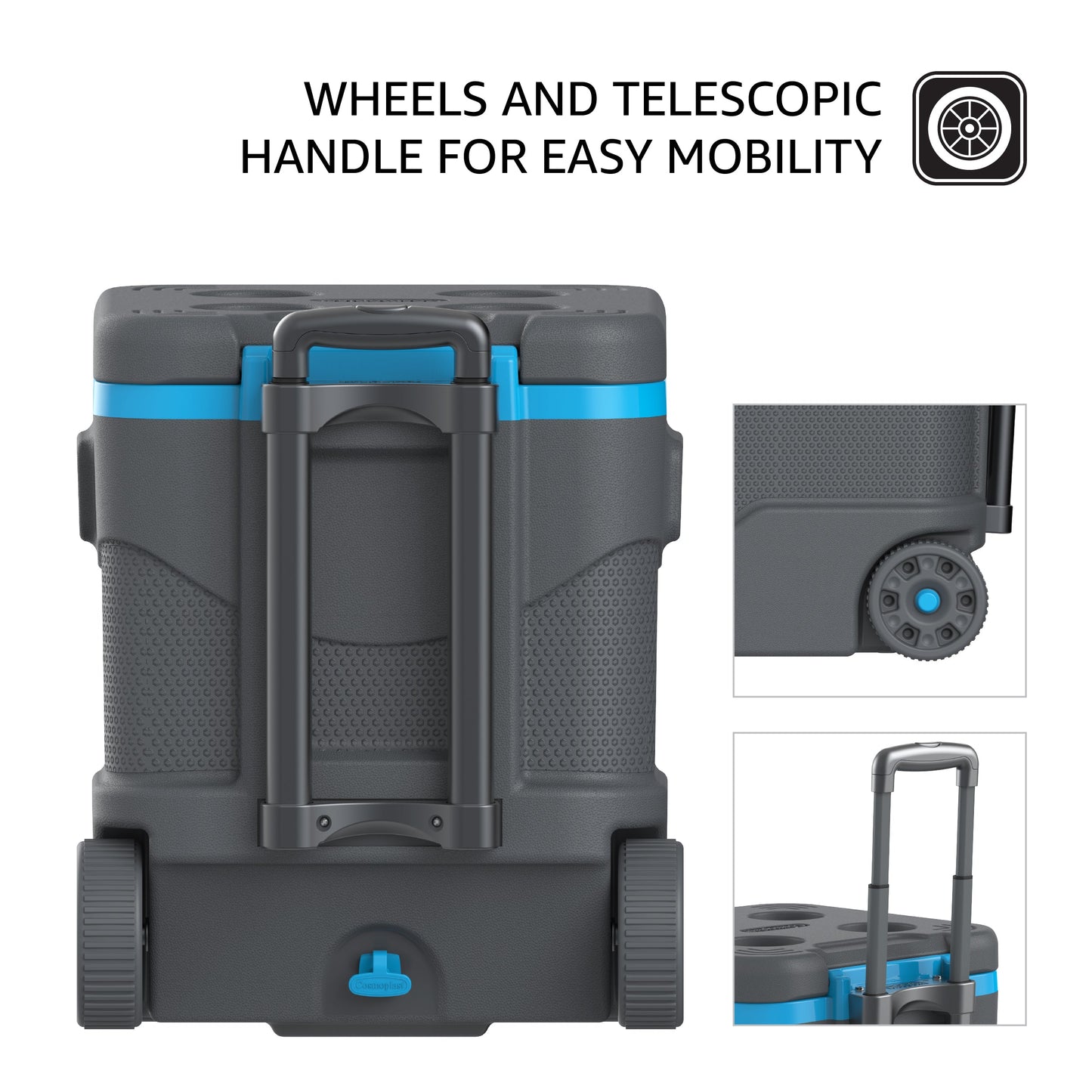 45L KeepCold Picnic Trolley Icebox with Umbrella Holder