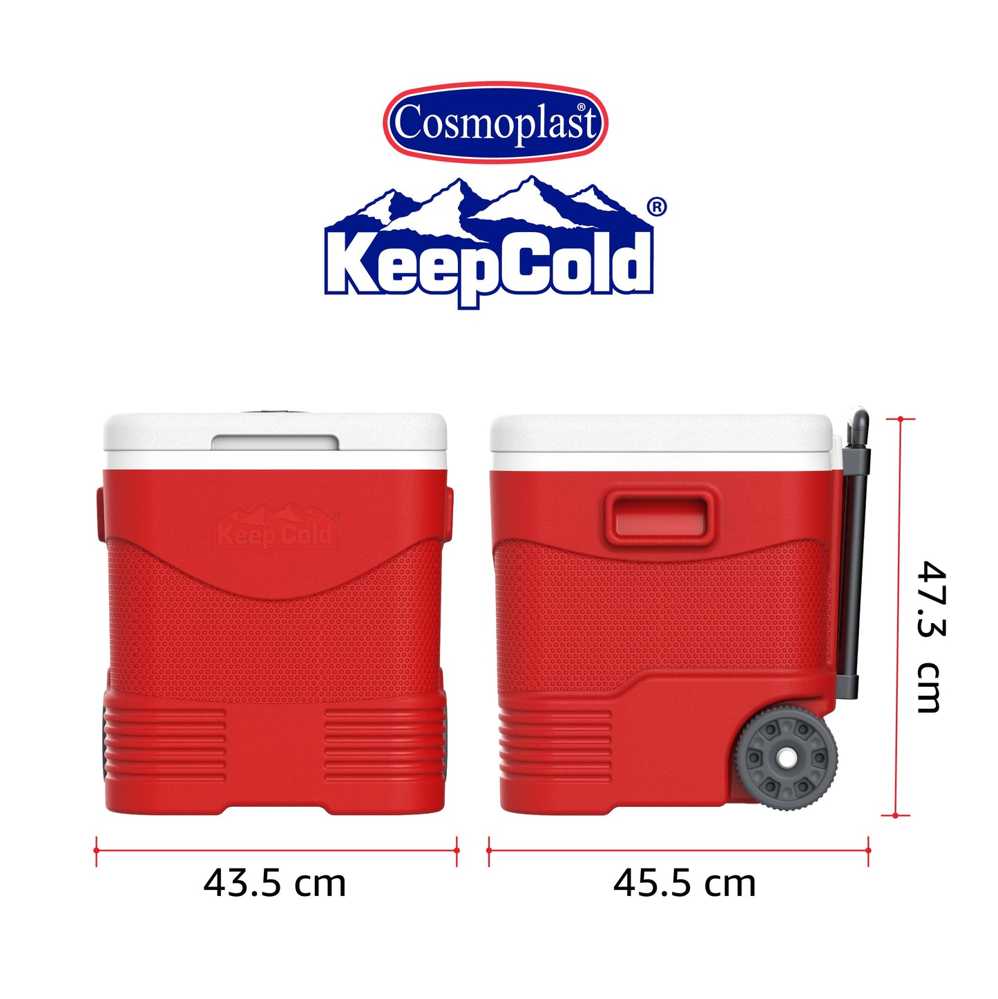 45L KeepCold Picnic Trolley Icebox with Umbrella Holder