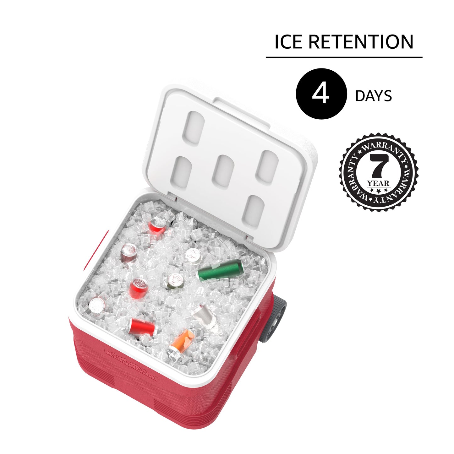 45L KeepCold Picnic Trolley Icebox with Umbrella Holder