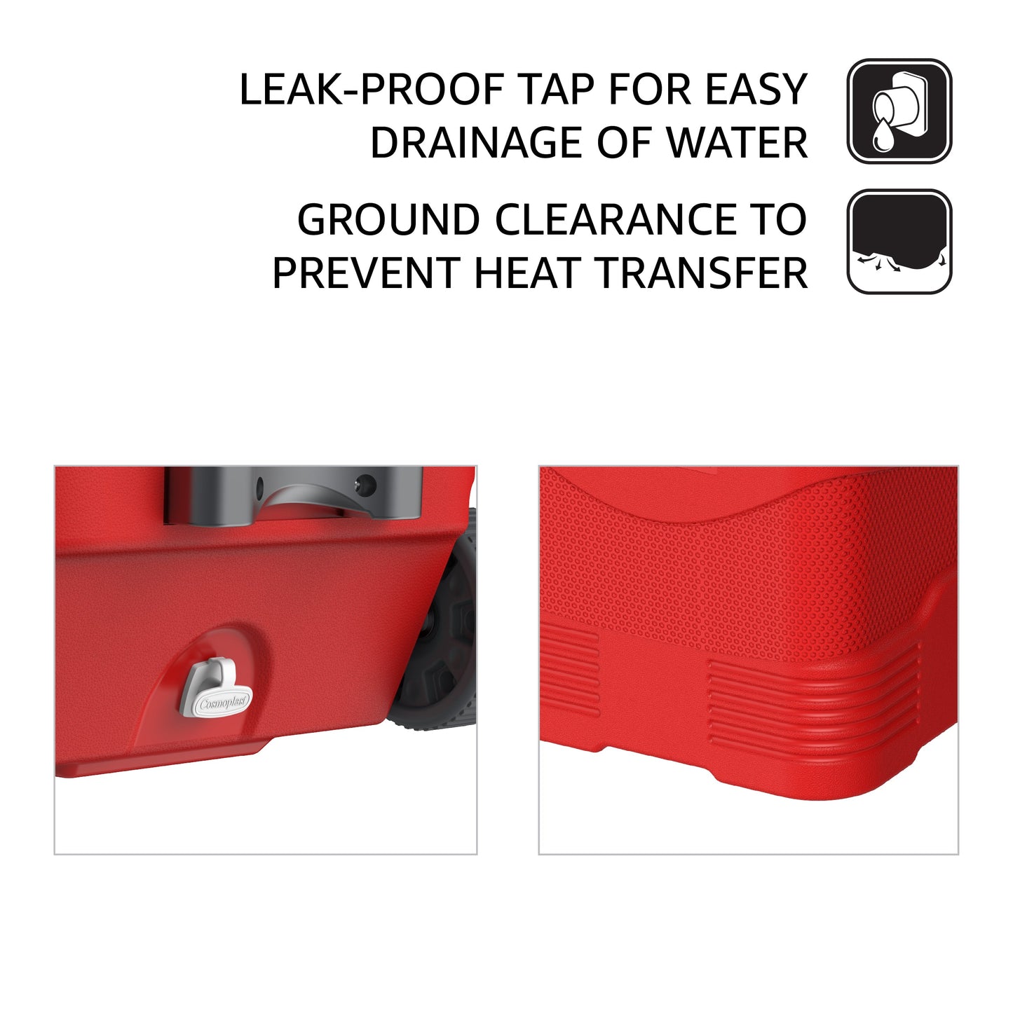 45L KeepCold Picnic Trolley Icebox with Umbrella Holder