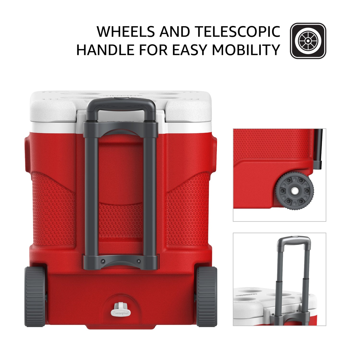 45L KeepCold Picnic Trolley Icebox with Umbrella Holder