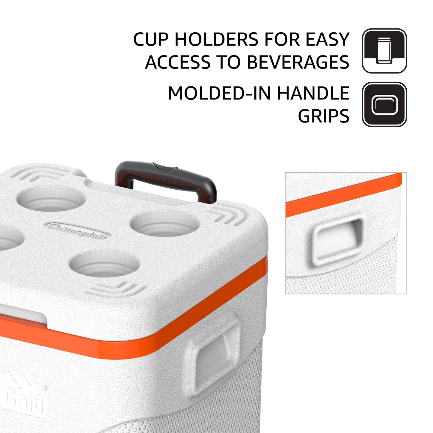 45L KeepCold Picnic Trolley Icebox with Umbrella Holder