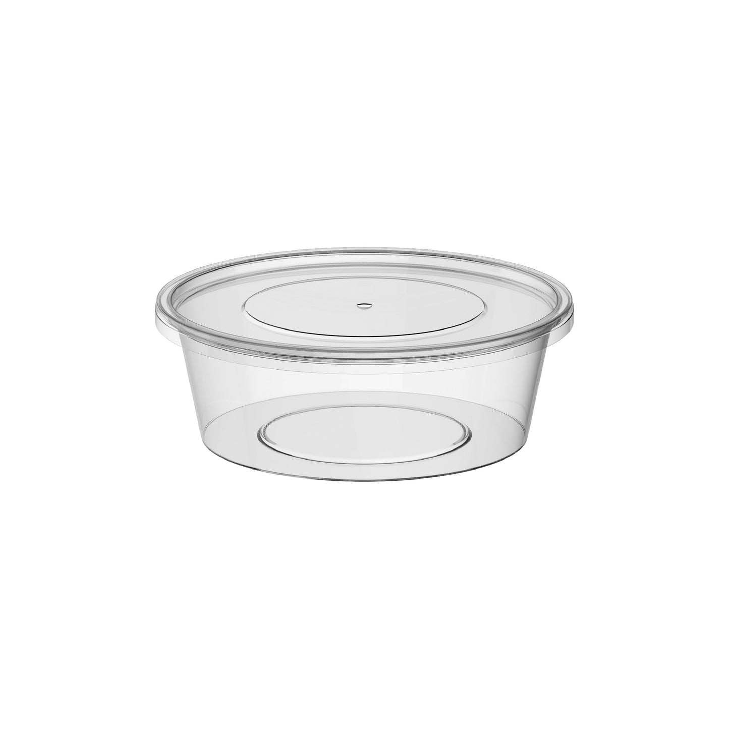 250 ml Carton of 500 Clear Microwave Containers with Clear Lids