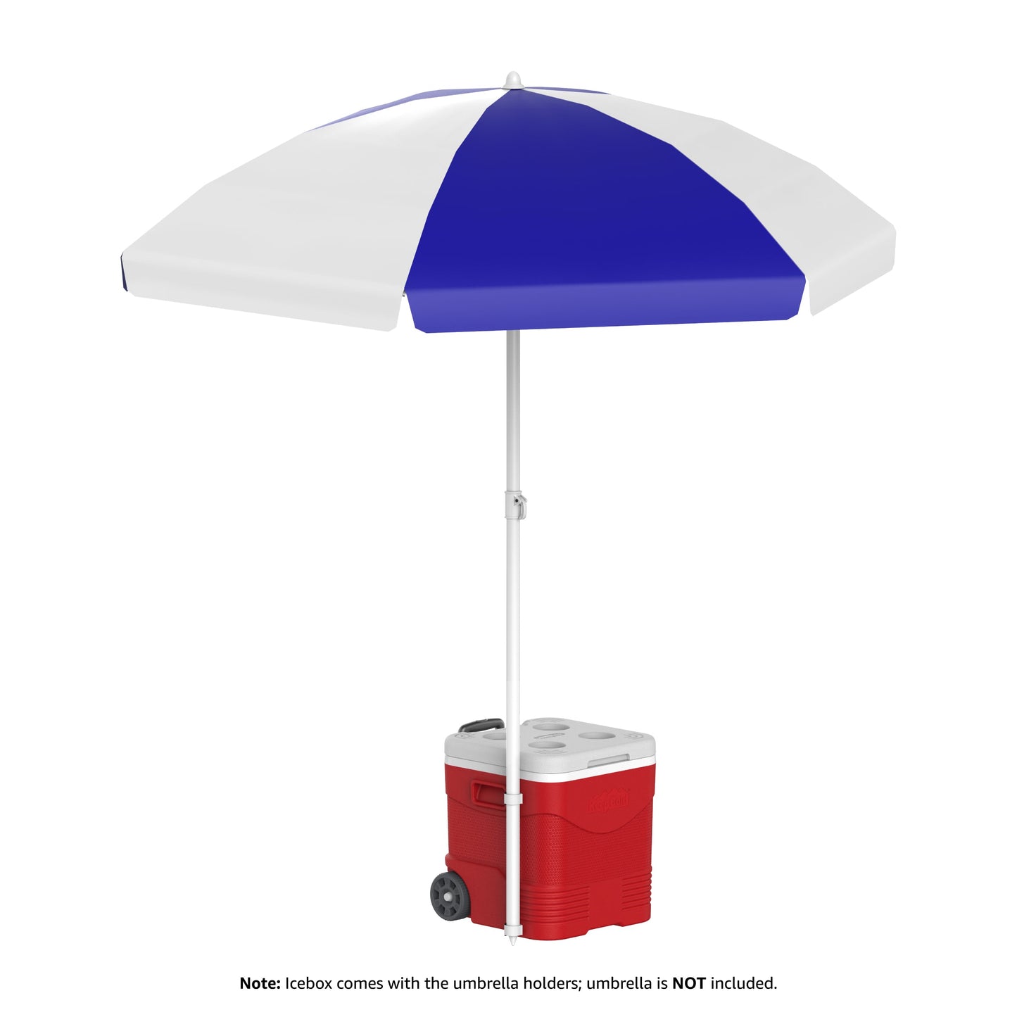 45L KeepCold Picnic Trolley Icebox with Umbrella Holder