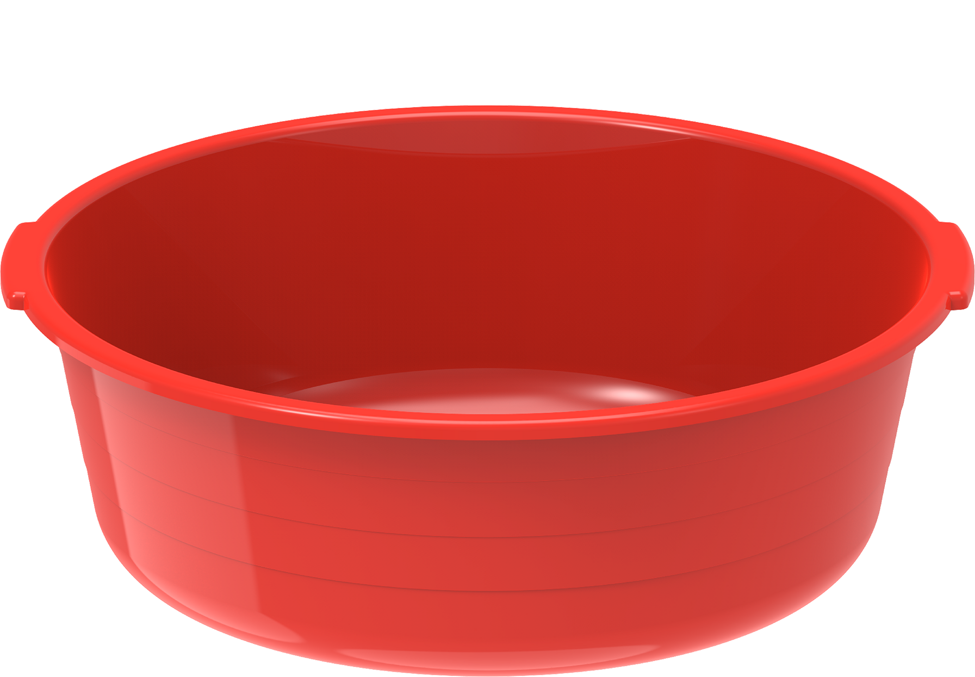 Plastic Round Basin Tub 22L Red