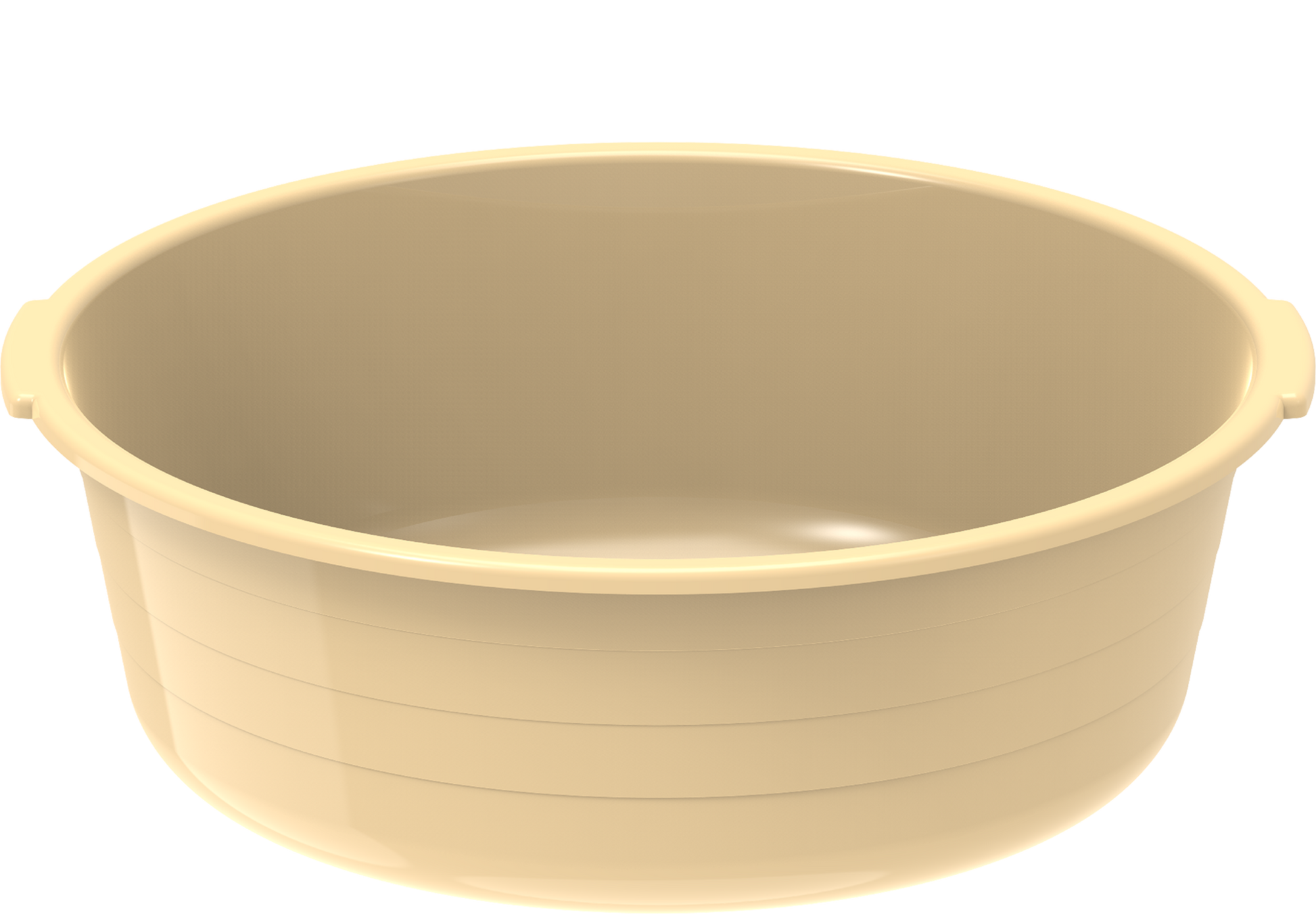 Plastic Round Basin Tub 22L Ivory