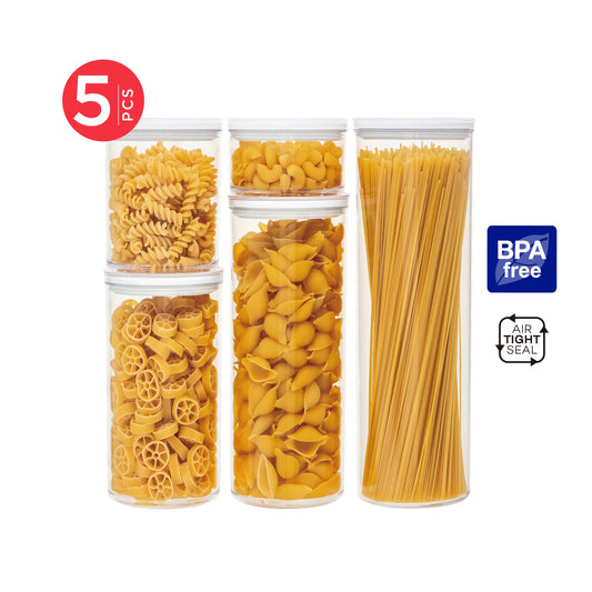 Lock2Go Round Fliplock Canisters 5 Pcs. Set