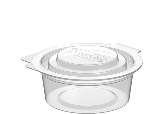 60 ml Pack of 1500 Clear Sauce Cups with Hinged Lids