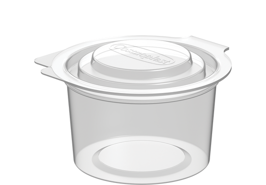 100 ml Pack of 1500 Clear Sauce Cups with Hinged Lids