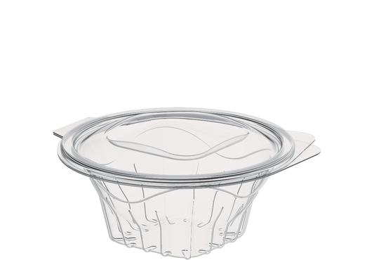 24 oz Carton of 200 Salad Containers with Hinged Lids
