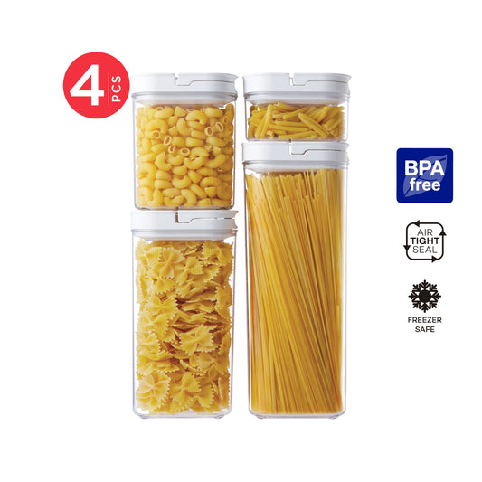 Lock2Go Square Fliplock Canisters 4 Pcs. Set