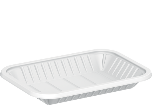 200 ml White Plastic Rectangular Trays 10 kg