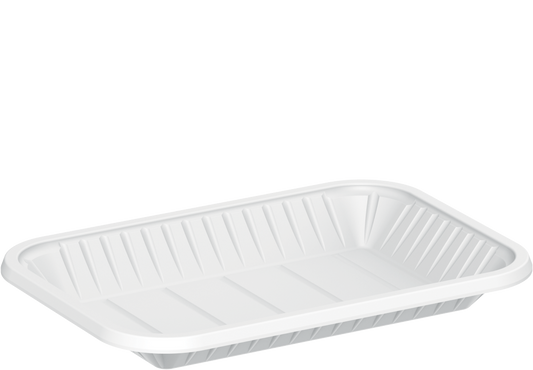 330 ml White Plastic Rectangular Trays 10 kg