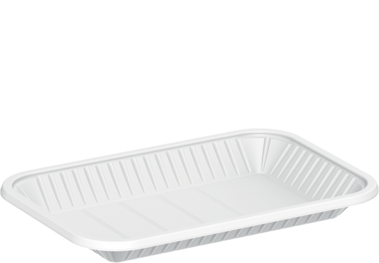 500 ml White Plastic Rectangular Trays 10 kg
