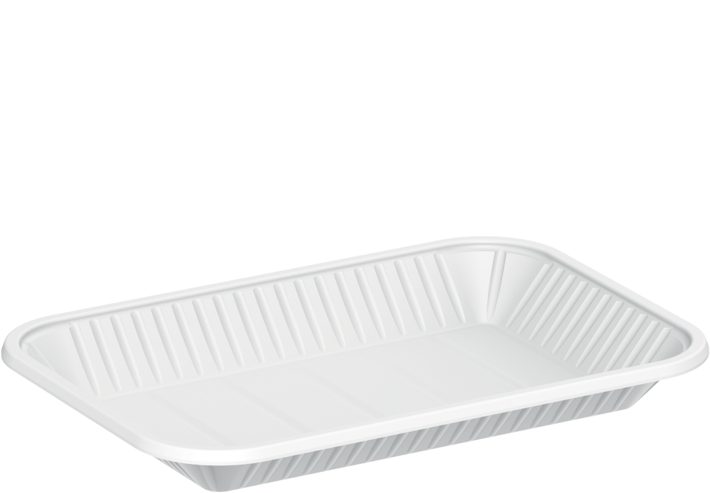 880 ml White Plastic Rectangular Trays 10 kg