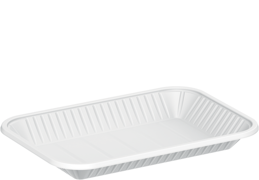880 ml White Plastic Rectangular Trays 10 kg