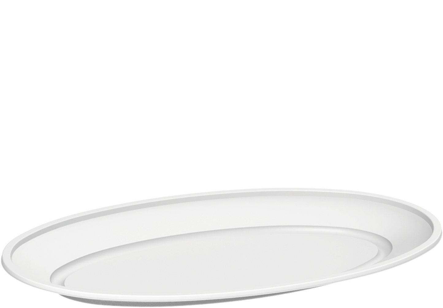 1250 ml White Plastic Oval Trays 10 kg
