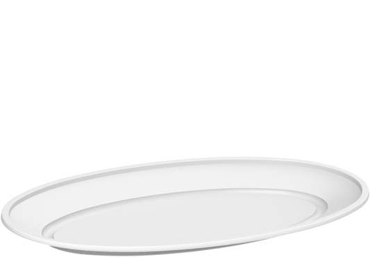 1250 ml White Plastic Oval Trays 10 kg