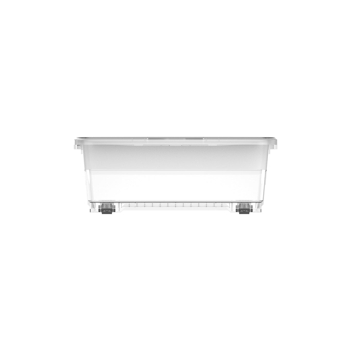 45L Clear Plastic Underbed Storage Box with Wheels & Lockable Lid