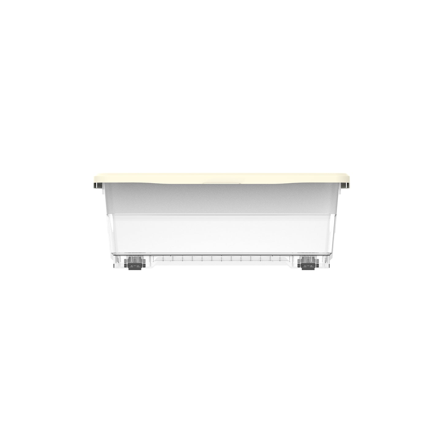45L Clear Plastic Underbed Storage Box with Wheels & Lockable Lid