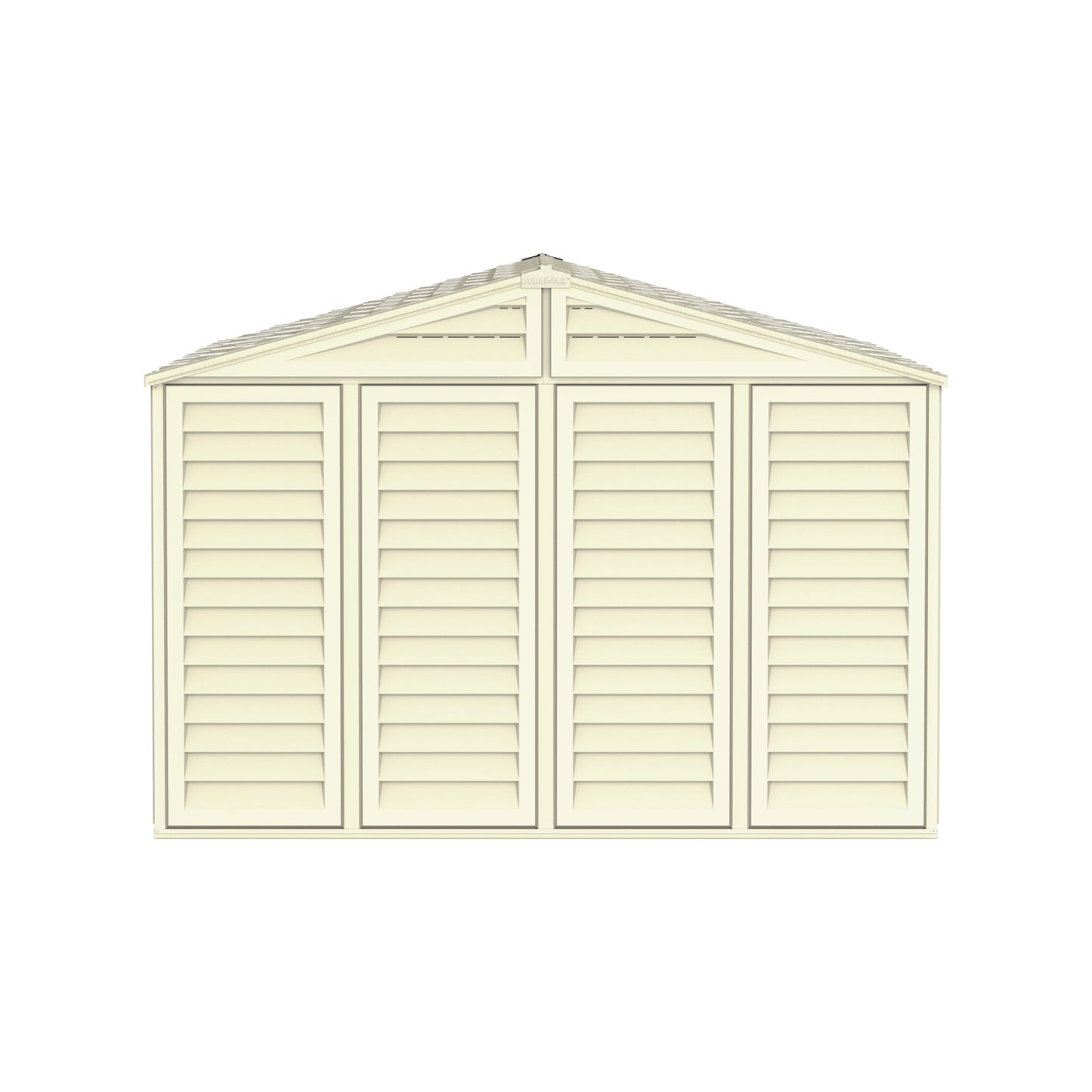 WoodBridge 10.5x13ft 324.8 x 405 x 233.2 cm Resin Garden Storage Shed with FREE Shelving Rack 4