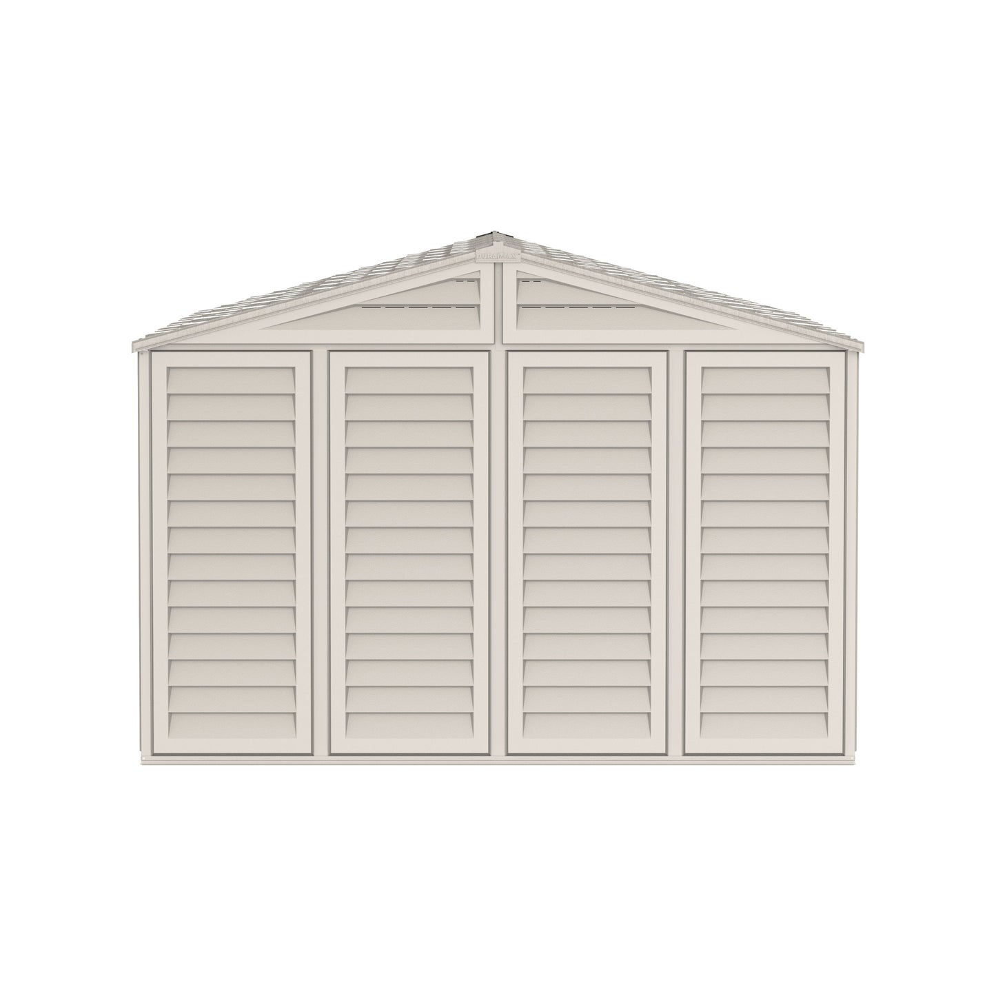 WoodBridge 10.5x13ft 324.8 x 405 x 233.2 cm Resin Garden Storage Shed with FREE Shelving Rack 4